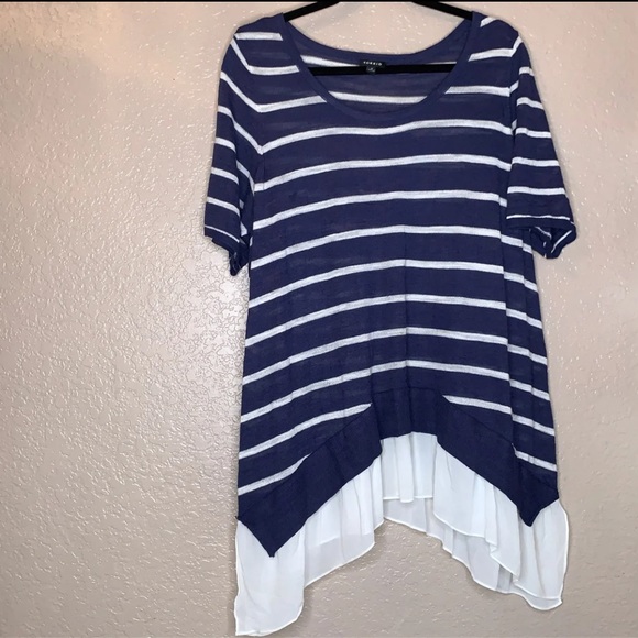 Torrid STRIPED SHARKBITE SWEATER - Picture 3 of 6